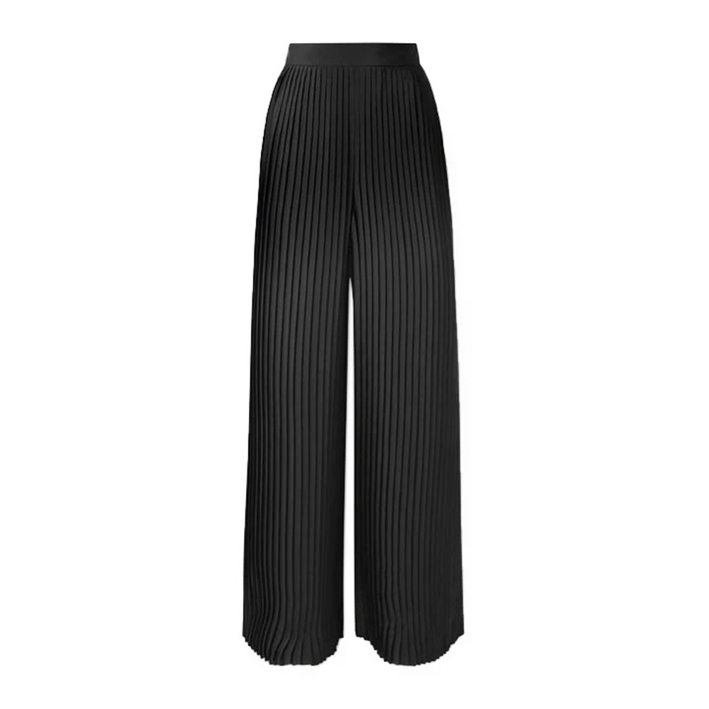 SemSem - PLISSÉ-SATIN WIDE-LEG PANTS